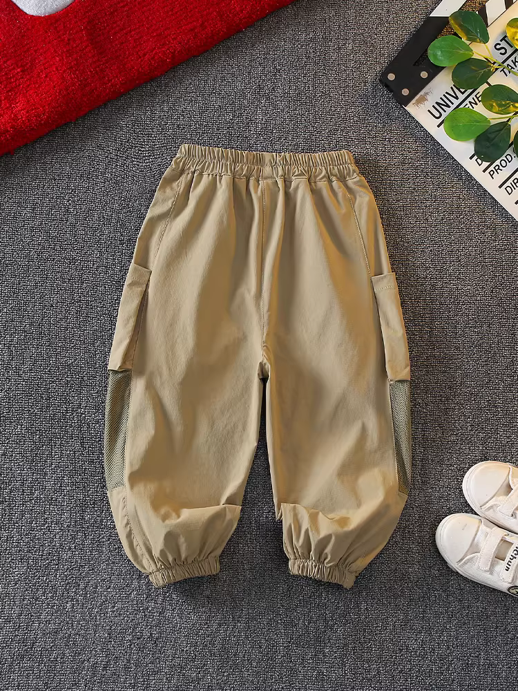 Quần dài hè bé trai 2025 kiểu mới, quần dài hè trẻ em thời trang, phong cách Hàn Quốc, quần xu hướng, quần chống muỗi