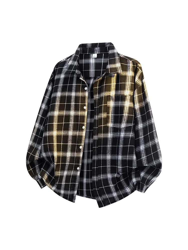 Áo sơ mi dài tay kẻ sọc cổ điển Jeanswest dành cho nam, áo sơ mi cao cấp phong cách mùa xuân, áo dáng rộng đa năng hợp thời trang.