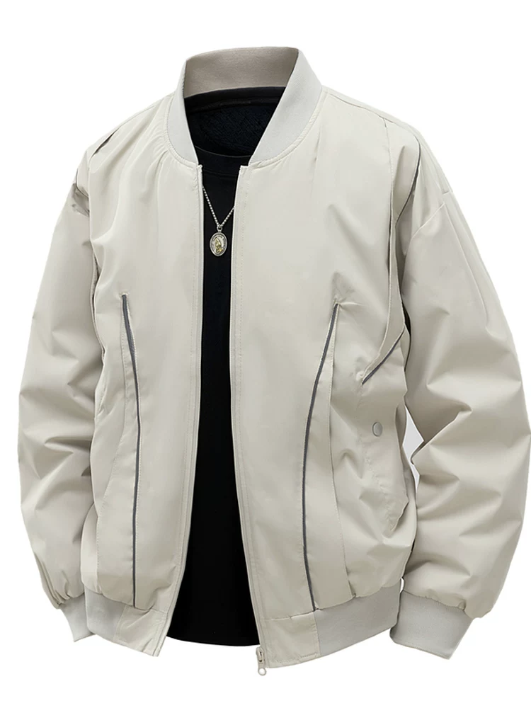 Áo khoác bóng chày cổ điển phong cách Mỹ của Jeanswest dành cho nam, áo khoác ngoài cao cấp, rộng rãi, đa năng, thích hợp cho mùa xuân và mùa thu.