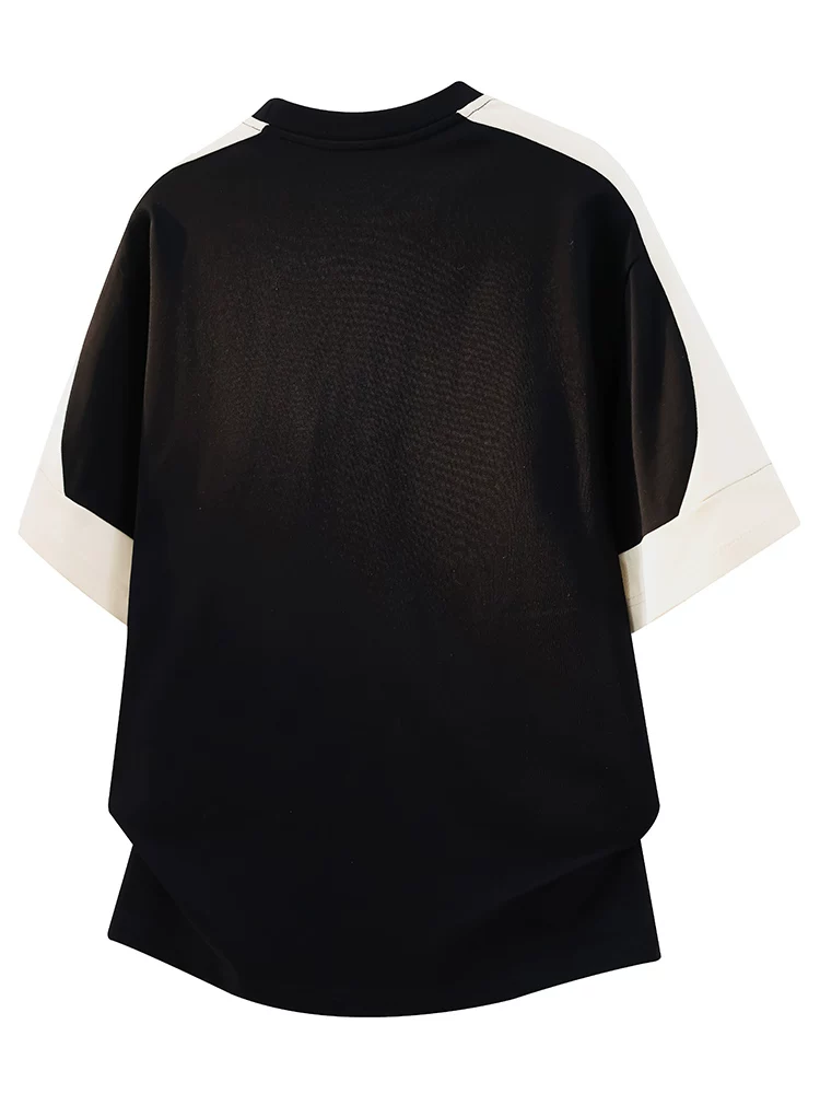 Áo thun nam tay ngắn phối màu phong cách Mỹ của Jeanswest, áo kiểu dáng rộng rãi, thoáng khí, hợp thời trang cho mùa xuân hè.