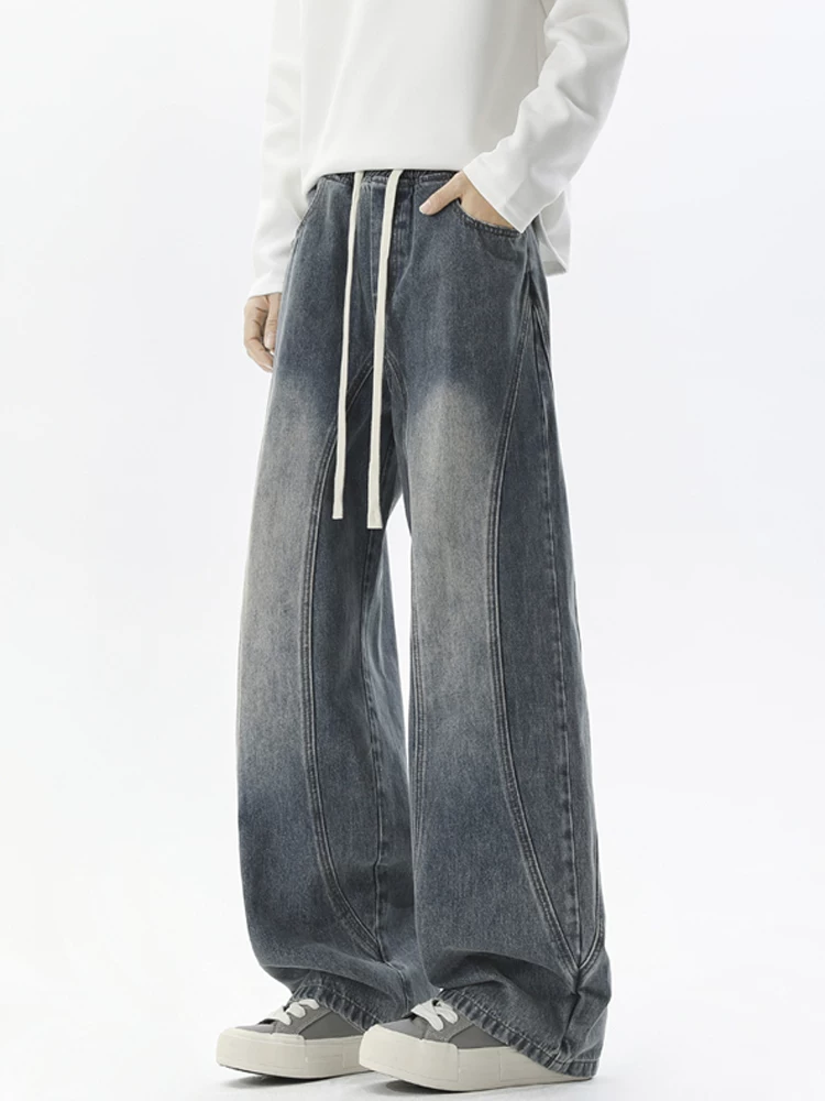 Quần jeans ống đứng dáng rộng phong cách retro Mỹ của Jeanswest dành cho nam, thương hiệu thời thượng mùa xuân thu, quần dài đa năng cao cấp, phong cách thường ngày.