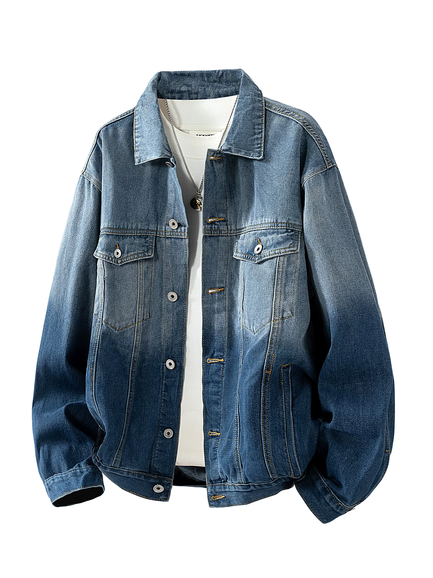 Áo khoác denim cổ điển kiểu Mỹ của Jeanswest dành cho nam, thương hiệu thời thượng mùa xuân thu với cảm giác cao cấp, áo khoác sành điệu và cá tính.