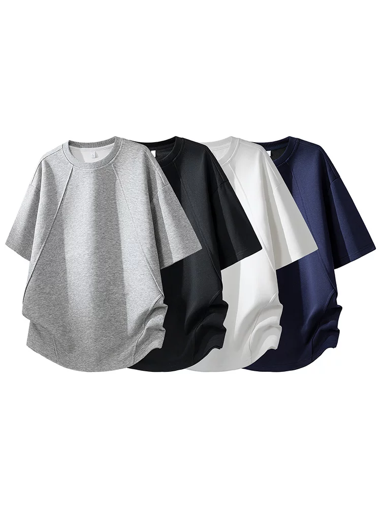 Áo thun nam tay raglan cổ tròn phong cách Mỹ của Jeanswest, mùa xuân hè, dáng rộng, cao cấp, thoáng khí, tay ngắn.