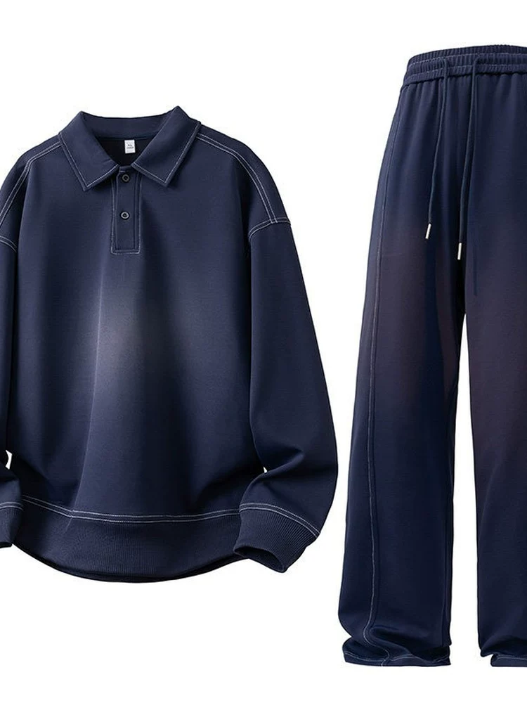 Bộ đồ thường ngày Jeanswest mùa xuân thu, áo sweatshirt cổ trụ, quần ống thẳng, thiết kế đa năng, hợp thời trang, bộ hai món.
