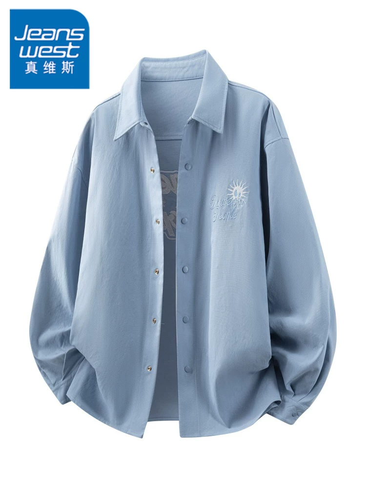 Áo khoác nam Jeanswest phong cách retro, kiểu dáng casual, mùa xuân thu 2026, thương hiệu thời thượng cao cấp, kiểu dáng thời trang.