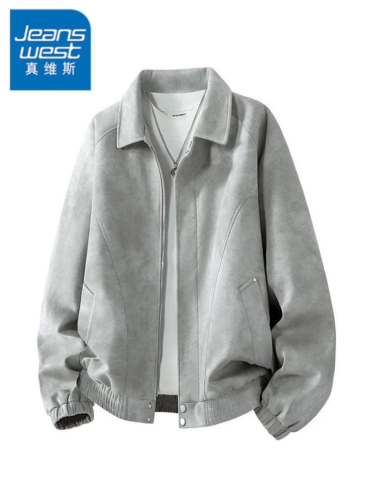 Áo khoác nam kiểu Mỹ Jeanswest, phong cách casual, mùa xuân thu 2026, thương hiệu thời thượng cao cấp.