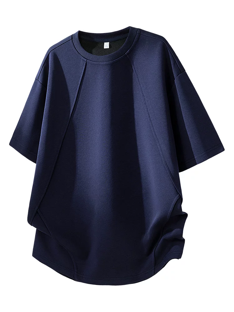 Áo thun nam tay raglan cổ tròn phong cách Mỹ của Jeanswest, mùa xuân hè, dáng rộng, cao cấp, thoáng khí, tay ngắn.