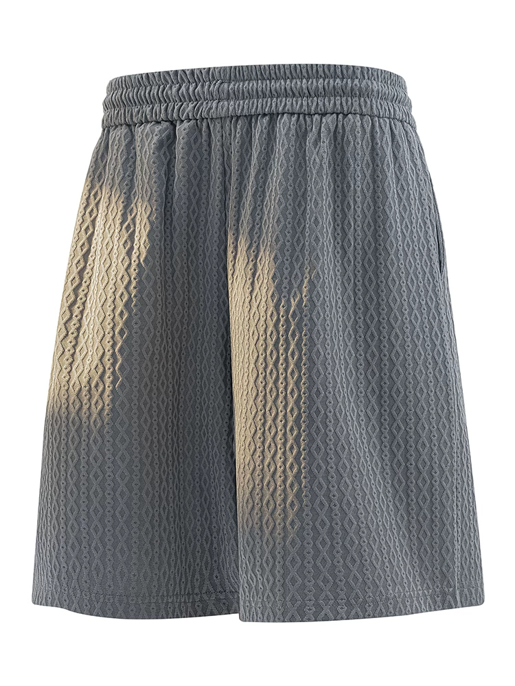 Quần short thẳng chất liệu jacquard dáng rộng thông thường của Jeanswest dành cho nam, thương hiệu thời trang cao cấp mùa hè, quần short năm điểm thoáng khí và thân thiện với làn da.