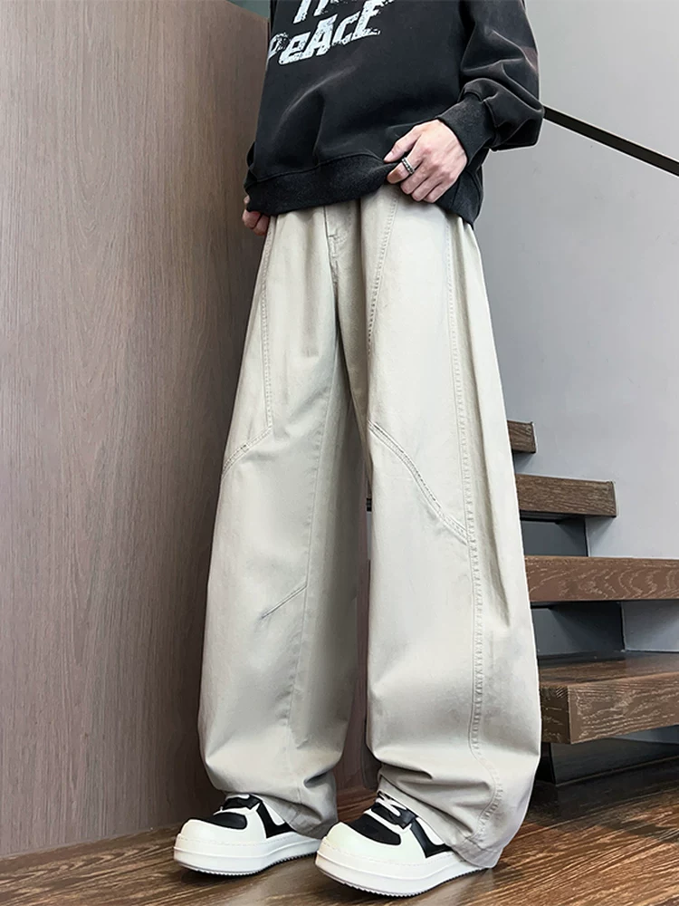 Quần dài nam Jeanswest 100% cotton, dáng rộng thoải mái, phong cách thường ngày, thương hiệu thời thượng, kiểu Mỹ cao cấp, ống rộng, mùa xuân thu.
