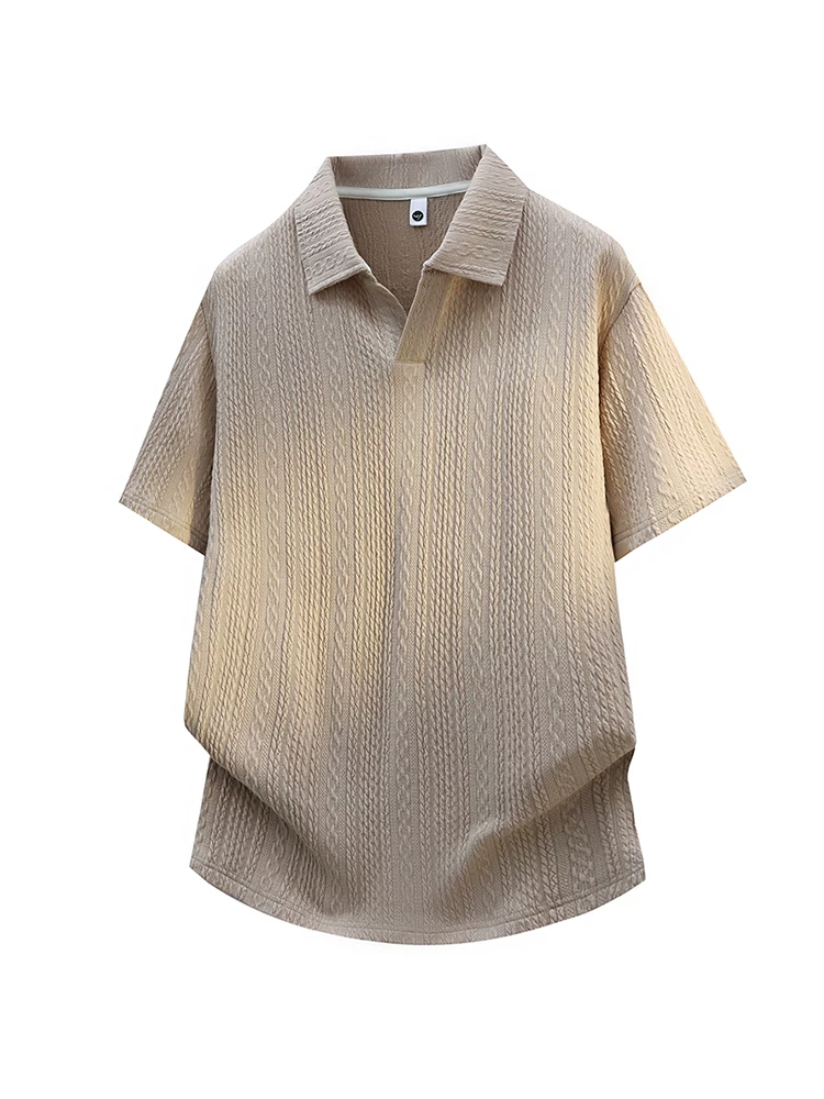 Áo thun cổ bẻ màu trơn kiểu Mỹ của Jeanswest dành cho nam, tay ngắn thoáng khí, thân thiện với làn da, hợp thời trang, cao cấp mùa hè.