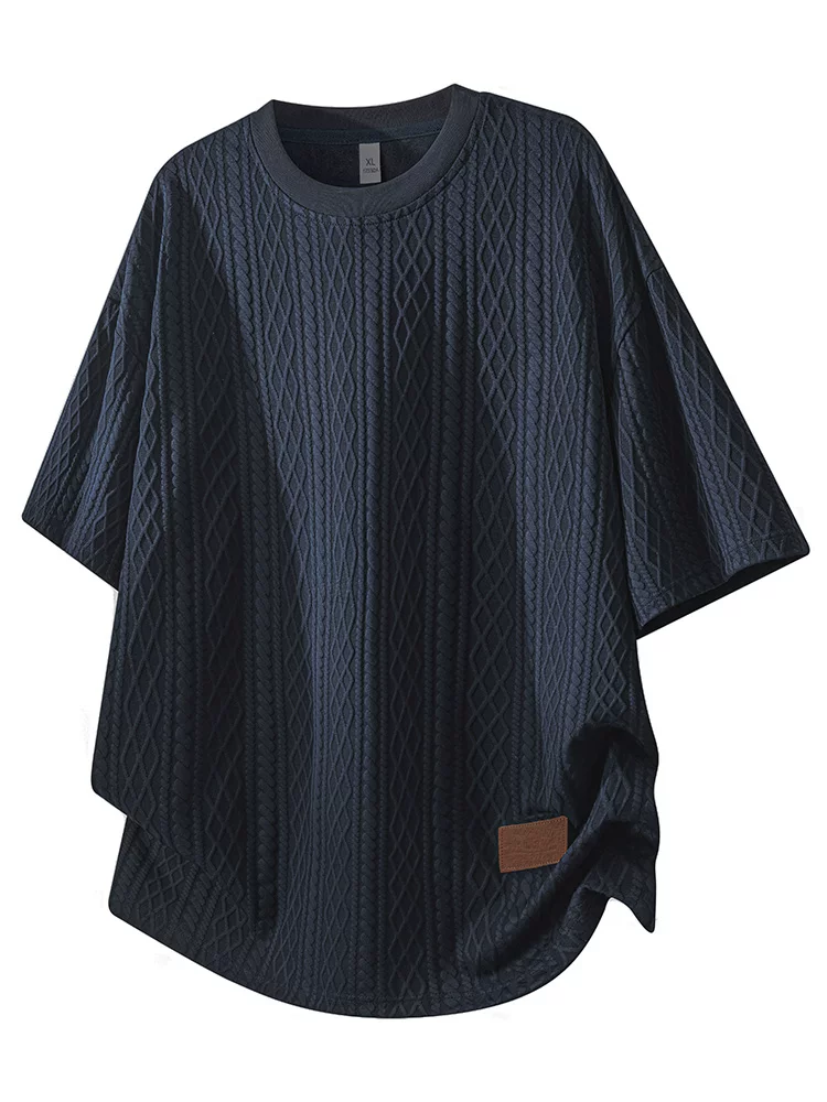 Áo thun đen tay lửng Jeanswest dành cho nam, mùa xuân hè, thương hiệu thời trang cao cấp, áo kiểu dáng rộng rãi, thoáng khí.