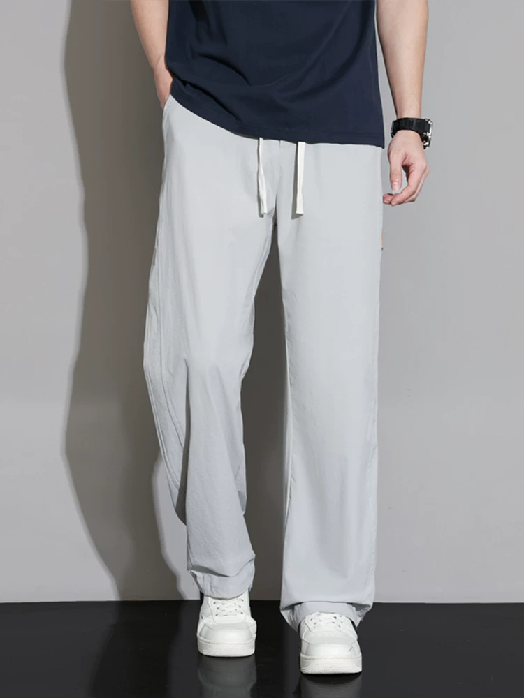 Quần jeanswest ống rộng phong cách Mỹ thời thượng dành cho nam, mùa xuân thu, quần thể thao dáng rộng đa năng cao cấp.