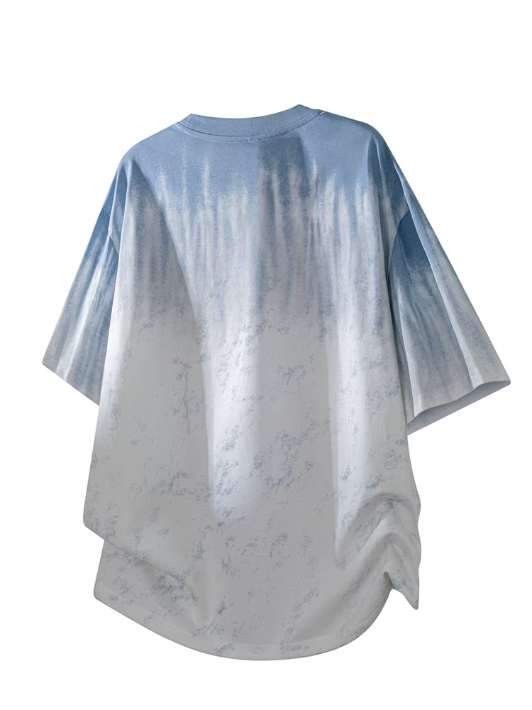 Áo thun cổ tròn phối màu phong cách Mỹ của Jeanswest dành cho nam, kiểu dáng rộng rãi cao cấp mùa hè, thoáng khí, thân thiện với làn da, tay ngắn.