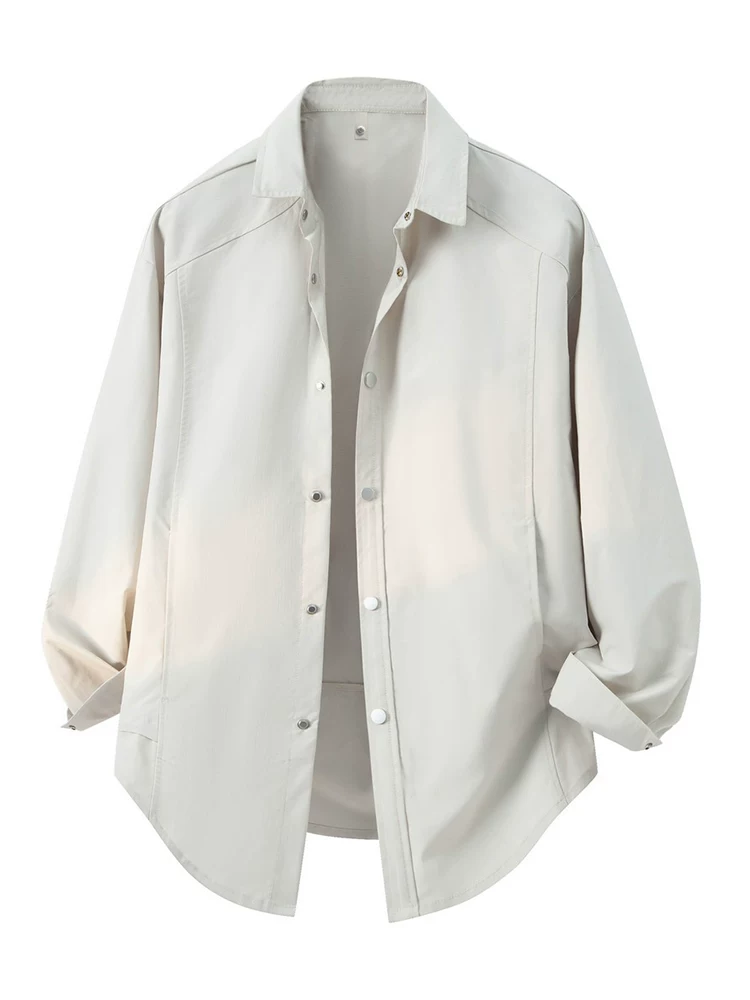 Áo khoác sơ mi nam cao cấp Jeanswest màu trơn, kiểu dáng rộng rãi, đa năng, mỏng nhẹ, thoáng khí, thích hợp mặc thường ngày mùa hè.