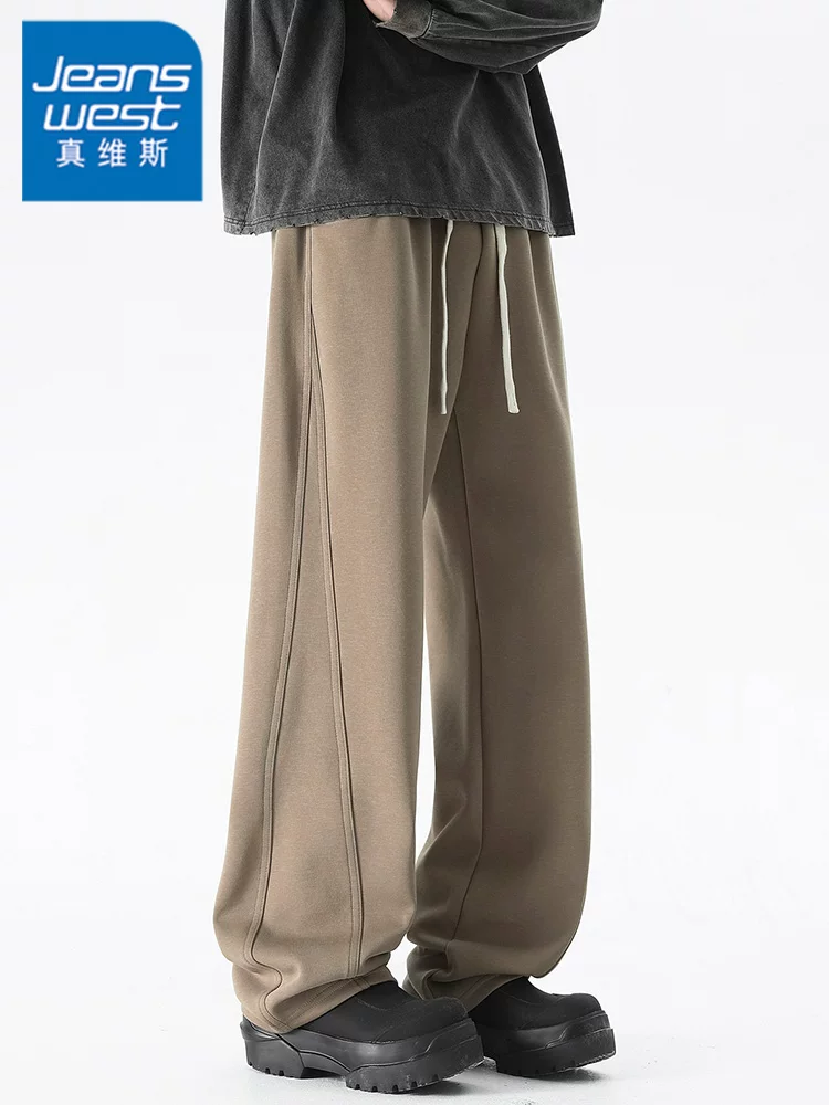 Quần dài nam Jeanswest kiểu Mỹ, chất liệu dày dặn, dáng suông, phong cách thường ngày, thích hợp cho mùa xuân thu, cao cấp, đa năng, hợp thời trang, thương hiệu nổi tiếng.
