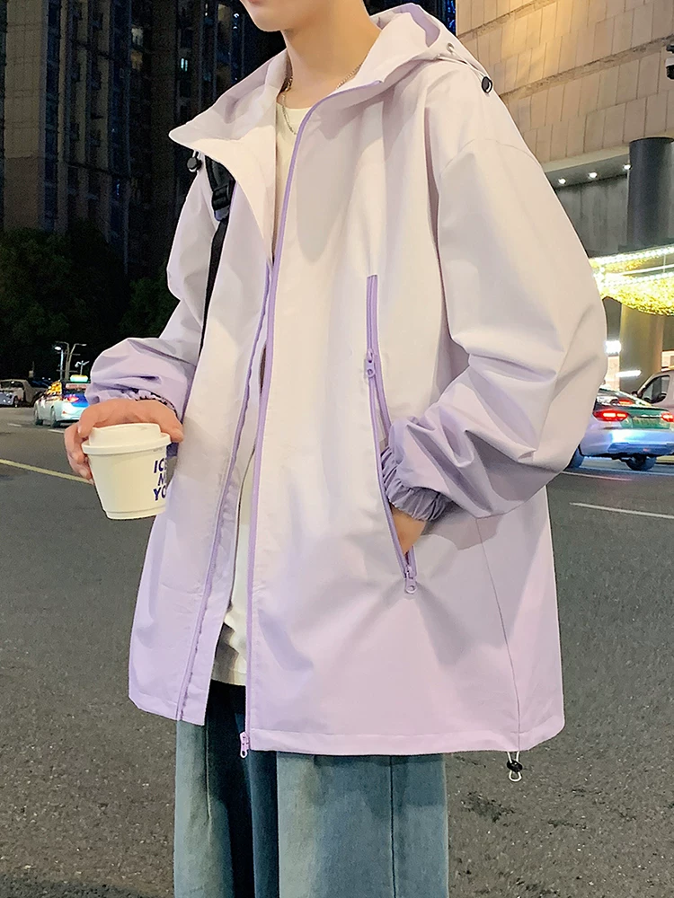 Áo khoác Jeanswest Gradient dành cho nam, mùa xuân thu, thương hiệu thời thượng, cảm giác cao cấp, dáng rộng, áo khoác có mũ, áo khoác ngoài nam.