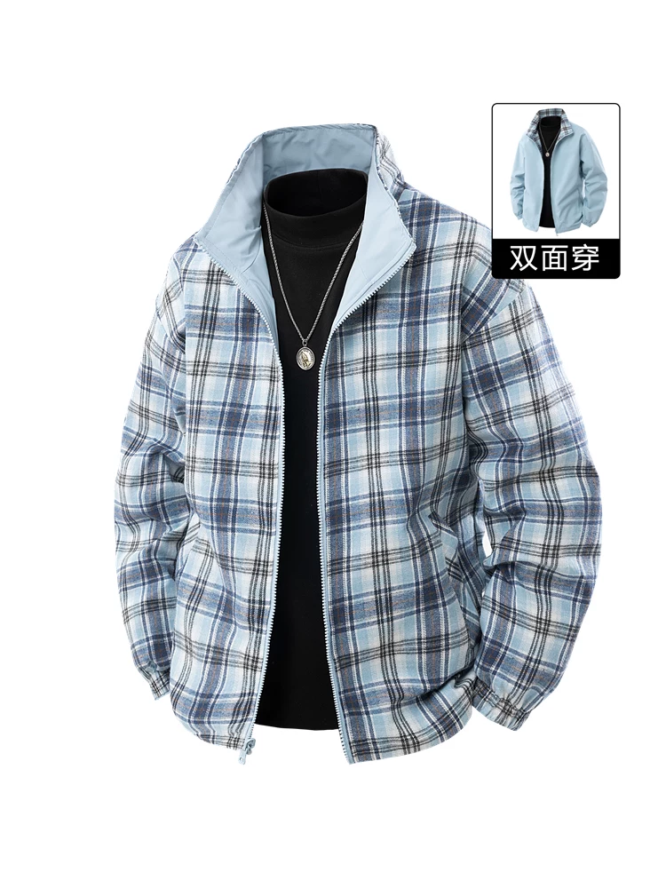 Áo khoác cổ đứng kẻ sọc kiểu Mỹ của Jeanswest dành cho nam, mùa xuân thu, thương hiệu thời thượng cao cấp, áo khoác ngoài sành điệu và cá tính.