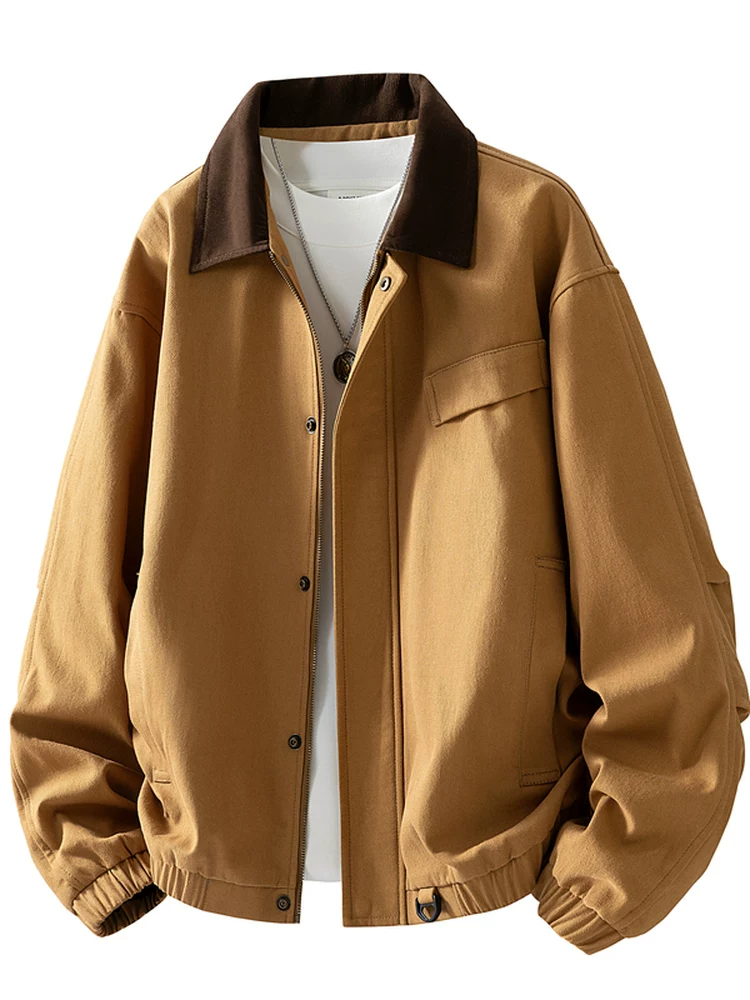 Áo khoác cổ điển cao cấp của Jeanswest dành cho nam, trang phục công sở dáng rộng mùa xuân thu, áo khoác đa năng phong cách Mỹ.