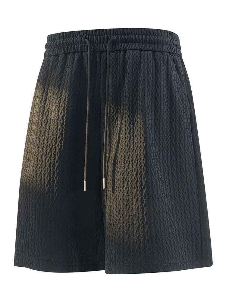 Quần short thẳng chất liệu jacquard dáng rộng thông thường của Jeanswest dành cho nam, thương hiệu thời trang cao cấp mùa hè, quần short năm điểm thoáng khí và thân thiện với làn da.