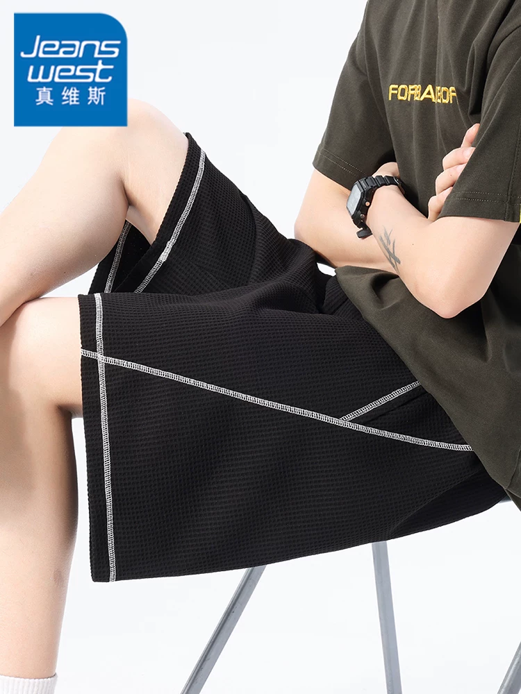 Quần short nam Jeanswest chất liệu mỏng, kiểu dáng thường ngày, cao cấp, rộng rãi, nhanh khô, thoáng khí, thích hợp cho mùa hè.