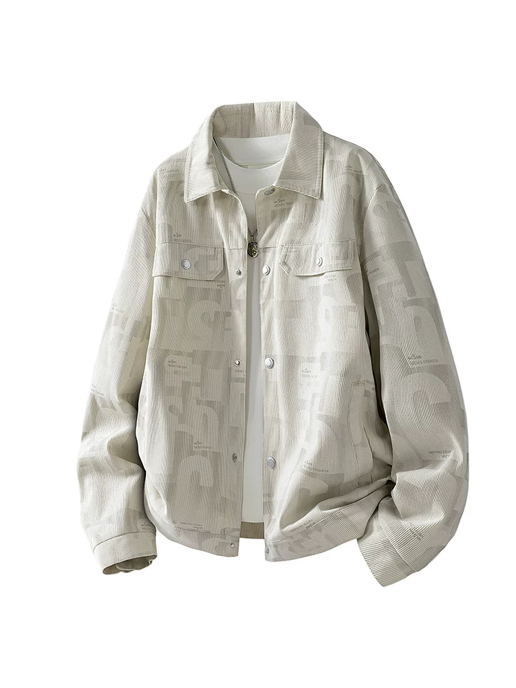 Áo khoác vải nhung cổ điển Jeanswest dành cho nam, áo khoác cao cấp dáng rộng phong cách thường ngày mùa xuân thu.