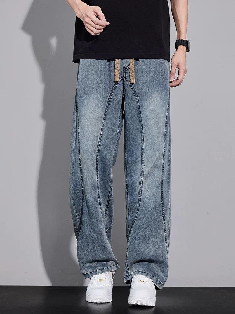 Quần jeans ống đứng kiểu Mỹ cổ điển của Jeanswest dành cho nam, quần dài ống rộng thoải mái phong cách mùa xuân thu.