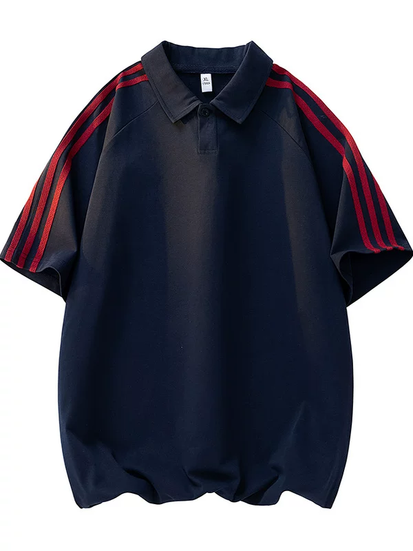 Áo thun polo nam Jeanswest kiểu Mỹ thời trang sọc ngắn tay mùa hè 2025 mỏng thoáng khí
