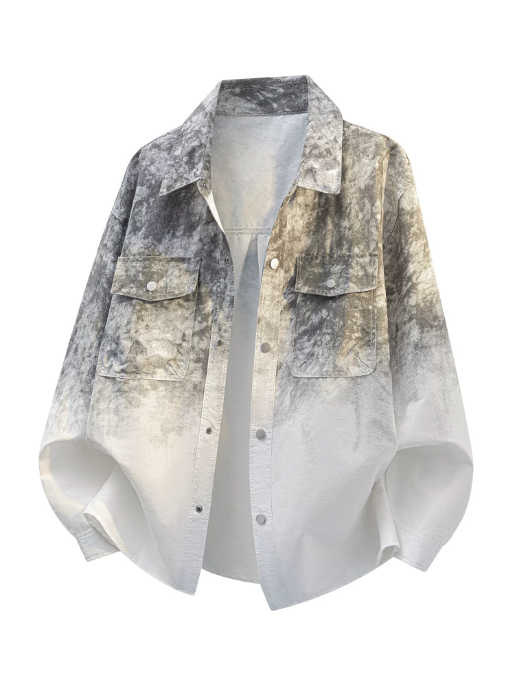 Áo khoác có cổ phối màu phong cách Mỹ của Jeanswest dành cho nam, mùa xuân và mùa thu, áo khoác ngoài thương hiệu thời trang cao cấp, rộng rãi, hợp thời trang.