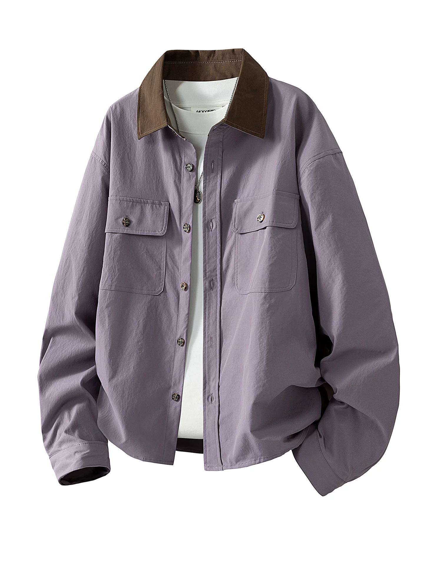 Áo khoác nam Jeanswest cổ điển phối màu, kiểu dáng rộng rãi, mùa xuân thu 2026, mới, phong cách thường ngày.