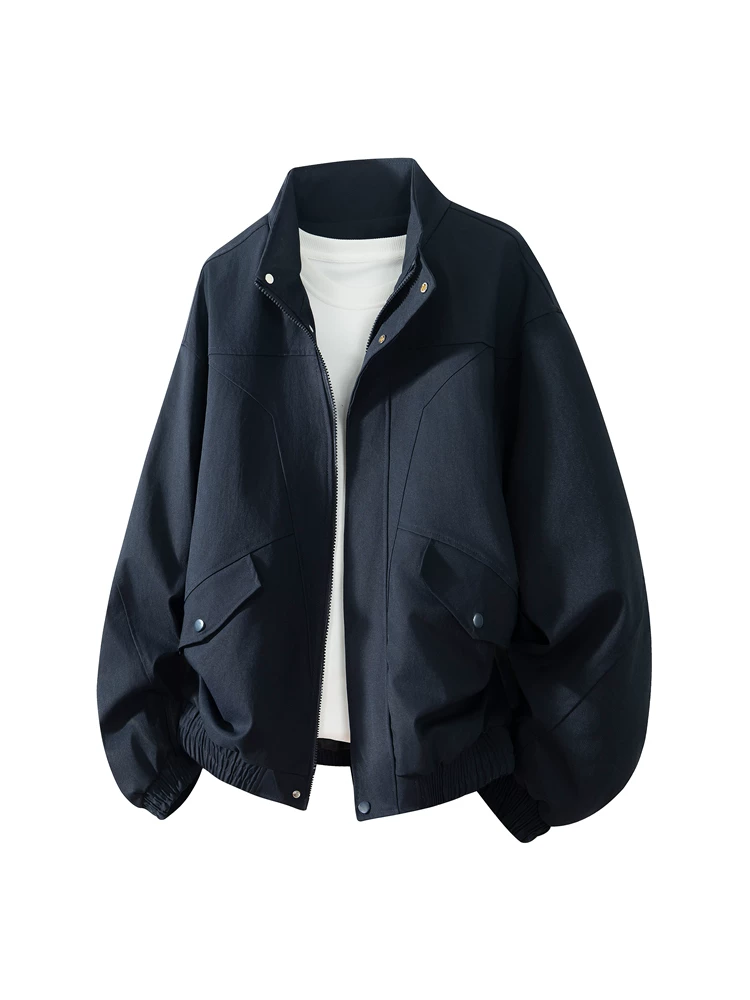 Áo khoác phi công cổ đứng kiểu Mỹ của Jeanswest dành cho nam, mùa xuân thu, thương hiệu thời trang cao cấp, áo khoác dáng rộng thoải mái, phong cách cá tính.