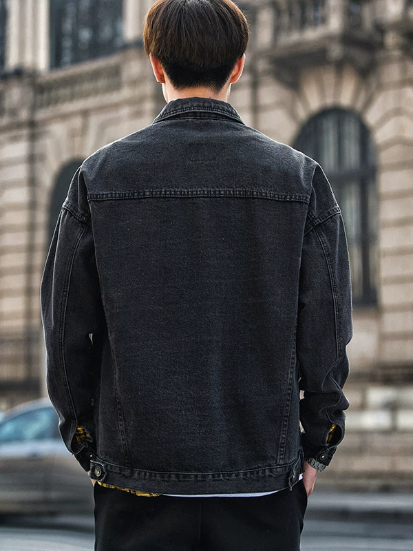 Áo khoác denim nam Jeanswest màu trơn, kiểu mới Xuân Thu 2025, cao cấp, cá tính và thời trang.