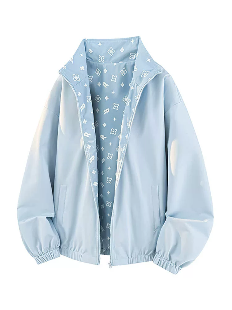 Áo khoác cổ đứng cao cấp có thể đảo ngược của Jeanswest dành cho nam, phong cách Mỹ mùa xuân thu, thương hiệu thời thượng, áo khoác ngoài đa năng, thoải mái, phong cách Mỹ.