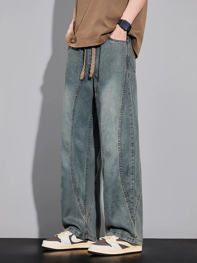 Quần jeans ống đứng kiểu Mỹ cổ điển của Jeanswest dành cho nam, quần dài ống rộng thoải mái phong cách mùa xuân thu.