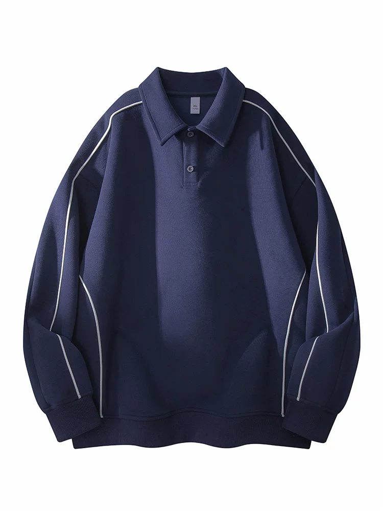 Áo sơ mi polo có cổ Jeanswest dành cho nam, áo thun dáng rộng đa năng mùa thu.