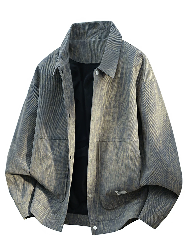 Áo khoác cao cấp màu đen kiểu Mỹ của Jeanswest dành cho nam, áo khoác dáng rộng cỡ lớn mới cho mùa xuân, mùa thu và mùa đông.