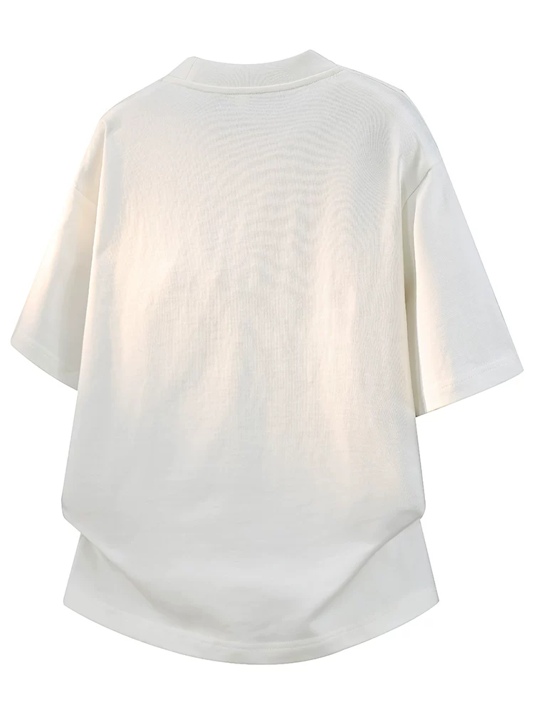 Áo thun cổ tròn dáng rộng phong cách Mỹ của Jeanswest dành cho nam, thương hiệu thời trang cao cấp mùa hè, áo ngắn tay thoáng khí và thân thiện với làn da.