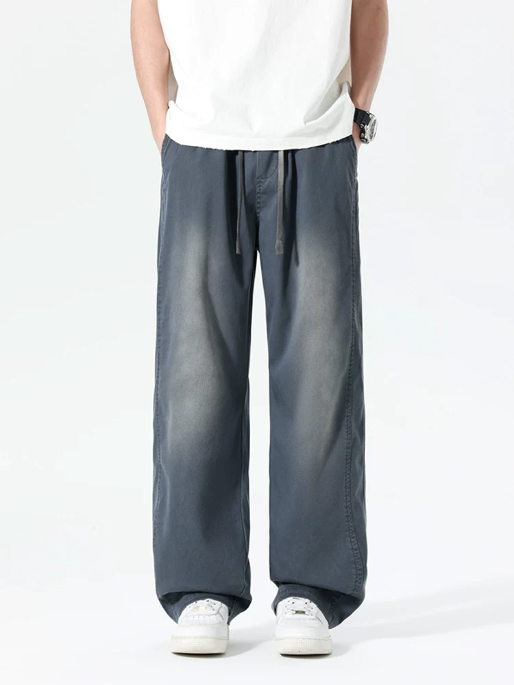 Quần dài ống rộng phong cách Mỹ cổ điển của Jeanswest dành cho nam, quần dài ống rộng thoải mái, thời trang cao cấp mùa xuân thu.