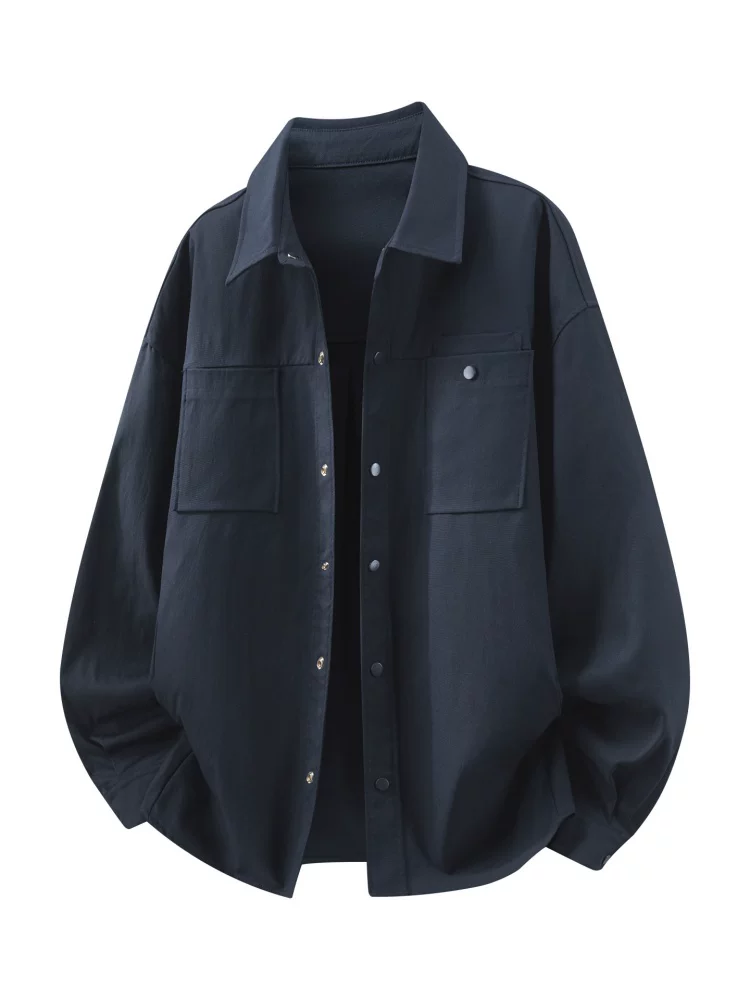 Áo khoác có cổ màu trơn thông thường của Jeanswest dành cho nam giới, thương hiệu thời thượng mùa xuân thu, áo khoác ngoài đa năng phong cách và cao cấp.