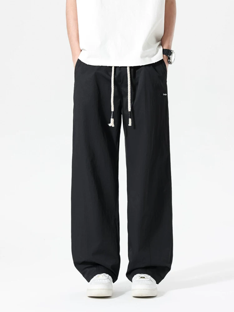 Quần jeanswest ống rộng kiểu Mỹ thời thượng dành cho nam, mùa xuân hè, cảm giác cao cấp, dáng rộng, đa năng, quần dài mềm mại.