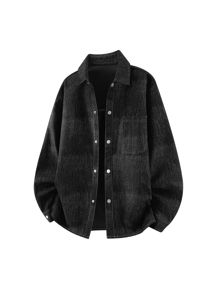 Áo sơ mi dài tay thiết kế nhuộm màu thời thượng của thương hiệu Jeanswest dành cho nam, áo khoác sơ mi dáng rộng cổ điển mùa xuân thu.