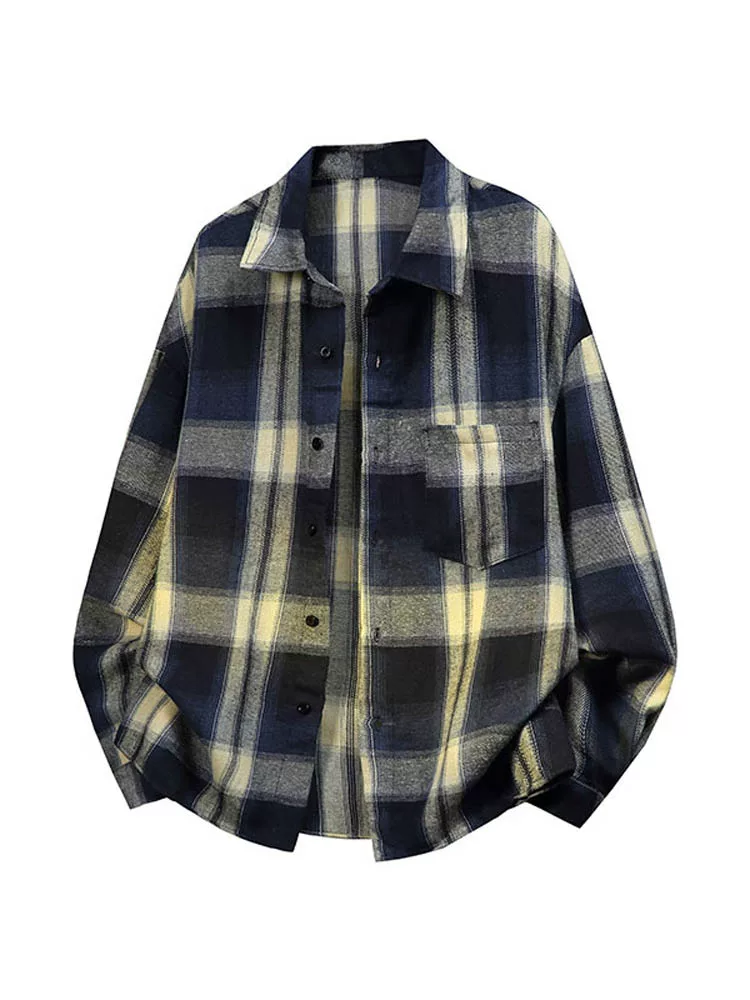 Áo sơ mi kẻ sọc cổ điển kiểu Mỹ của Jeanswest dành cho nam, áo sơ mi kẻ sọc phong cách đa năng, thoải mái, phong cách mùa xuân và mùa thu.