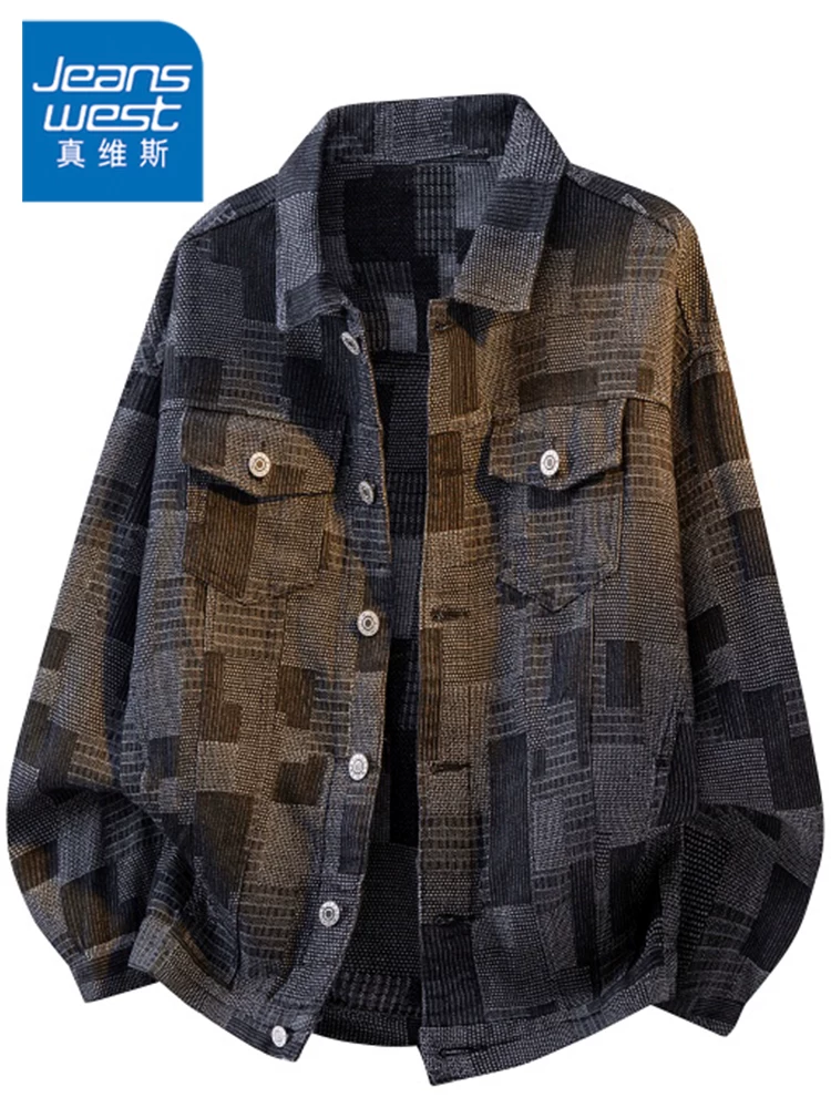 Áo khoác nam cao cấp Jeanswest phối màu, kiểu dáng casual, phong cách Mỹ, dáng rộng, chất liệu mát mẻ, thích hợp cho mùa xuân và mùa thu.