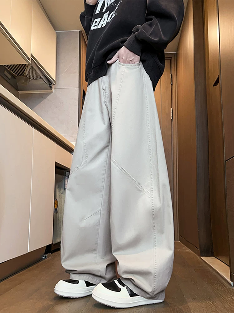 Quần dài nam Jeanswest 100% cotton, dáng rộng thoải mái, phong cách thường ngày, thương hiệu thời thượng, kiểu Mỹ cao cấp, ống rộng, mùa xuân thu.
