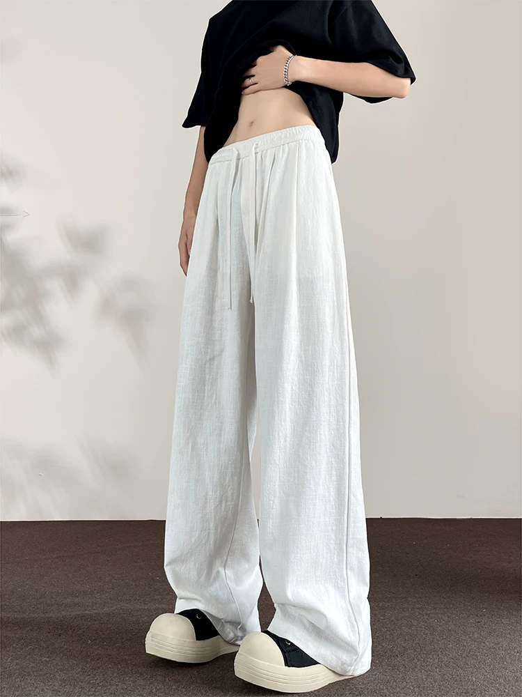 Quần cotton linen thương hiệu thời trang phong cách Mỹ của Jeanswest dành cho nam, quần ống rộng dáng suông, mỏng nhẹ, đa năng, thoải mái cho mùa hè.