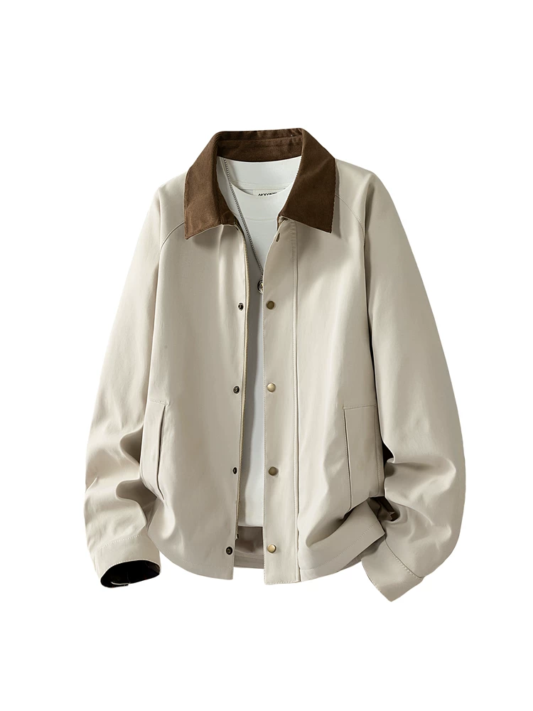 Áo khoác cổ điển kiểu Mỹ của Jeanswest dành cho nam, mùa xuân thu, thương hiệu thời trang cao cấp, dáng rộng, áo khoác đa năng.