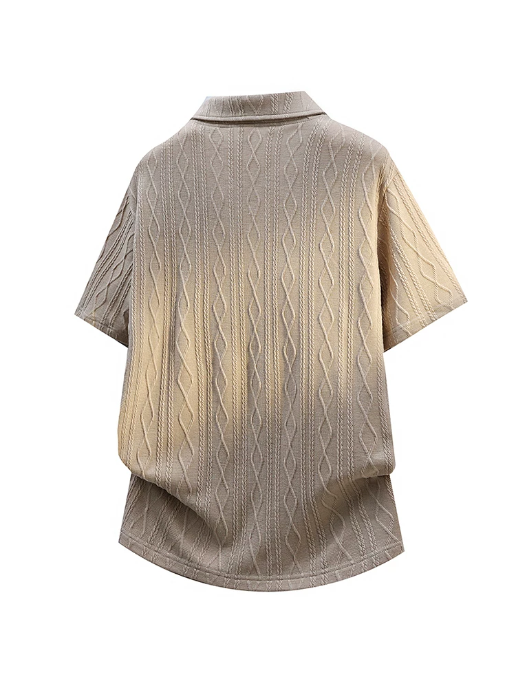 Áo thun nam Jeanswest kiểu Mỹ giả hai lớp, chất liệu jacquard cao cấp, dáng rộng, thời trang, thoáng khí, tay ngắn mùa hè.