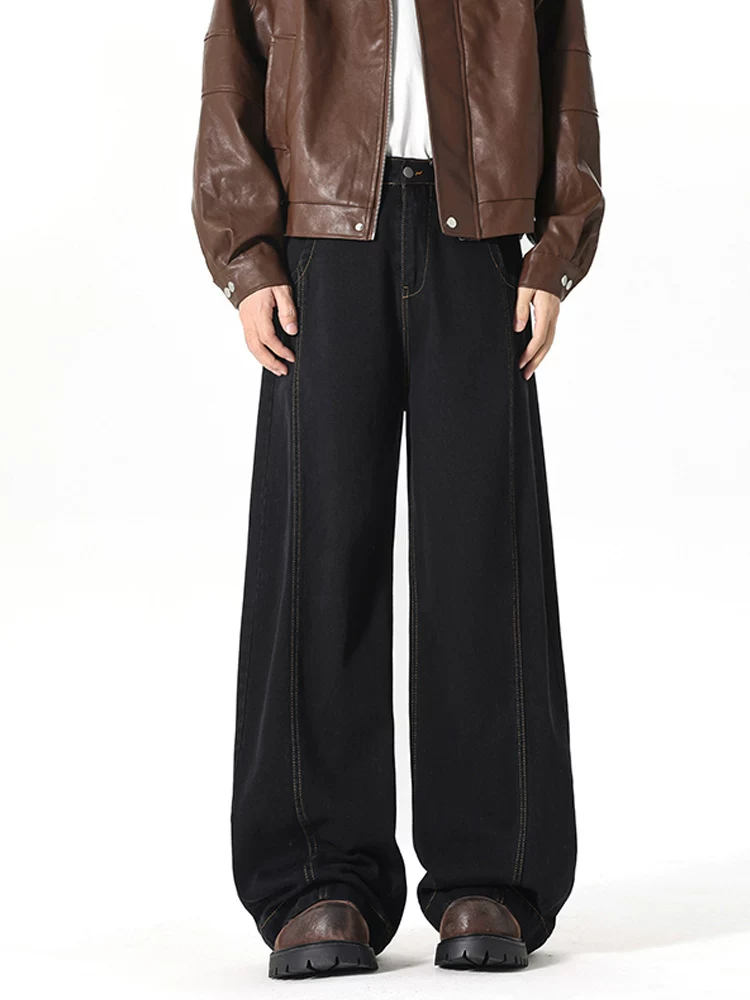 Quần jean ống loe dáng thẳng thông thường của Jeanswest dành cho nam, mùa xuân thu, dáng rộng, thương hiệu thời trang sành điệu, quần ống rộng cao cấp.
