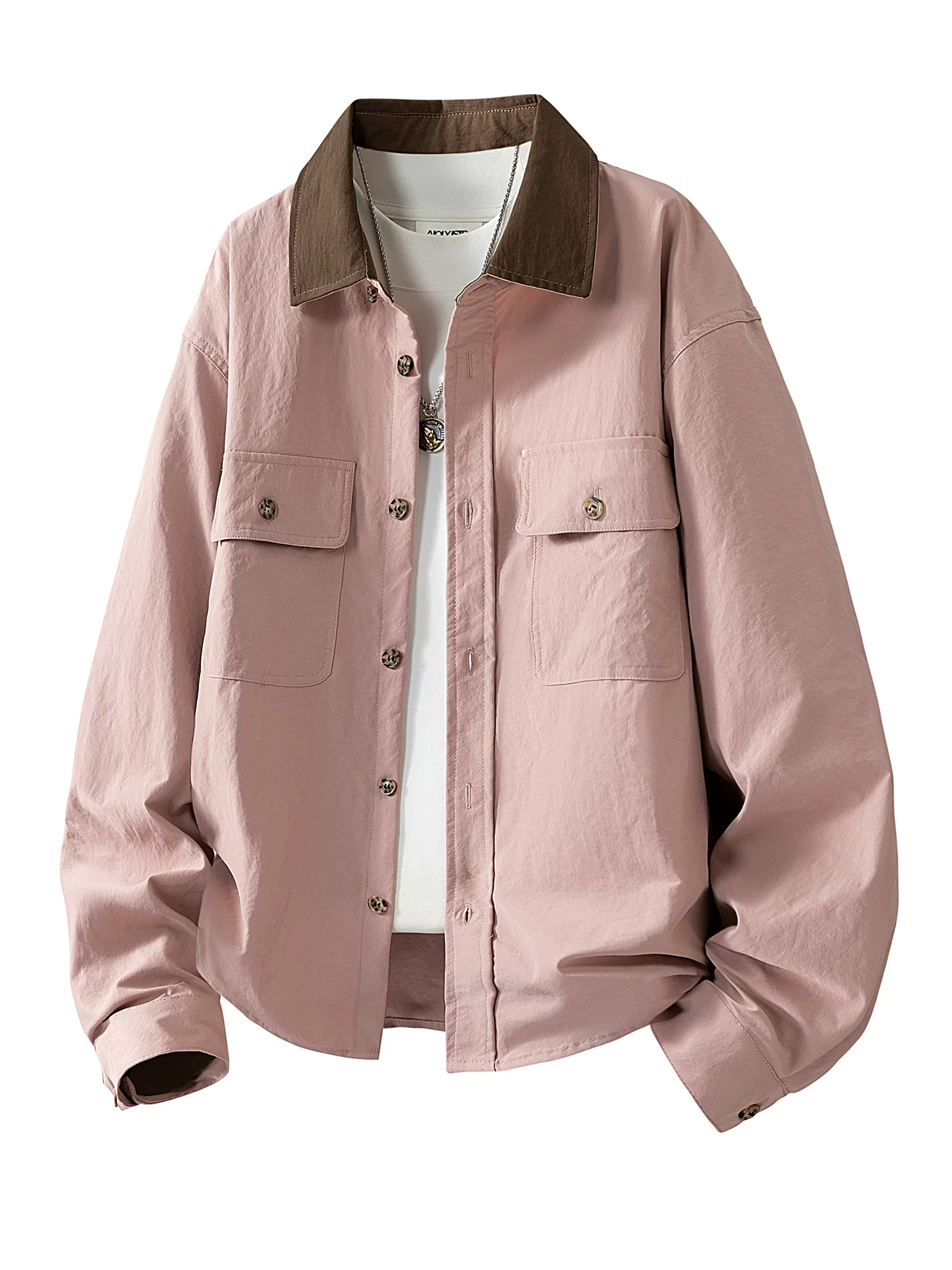 Áo khoác nam Jeanswest cổ điển phối màu, kiểu dáng rộng rãi, mùa xuân thu 2026, mới, phong cách thường ngày.