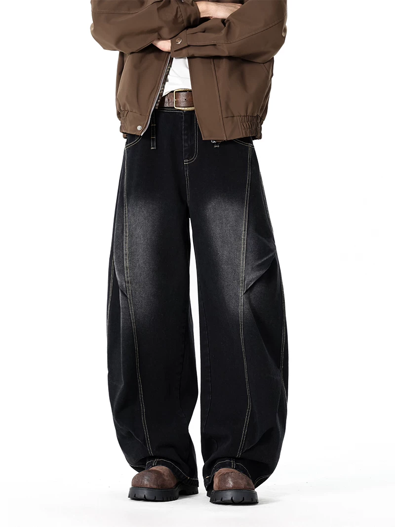 Quần jeans ống rộng vintage của Jeanswest dành cho nam, thương hiệu thời trang đường phố cao cấp của Mỹ mùa thu đông, quần dài phong cách và cao cấp.