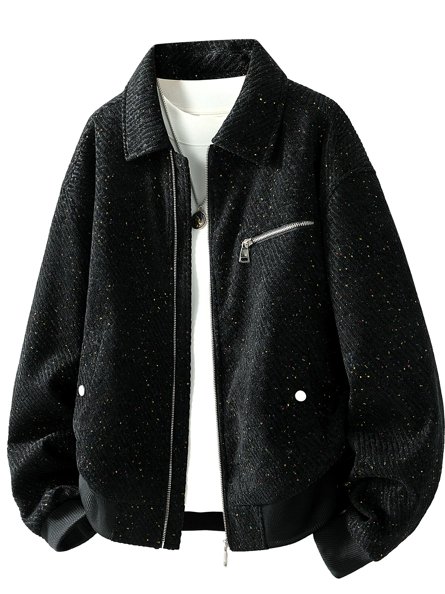 Áo khoác có cổ phong cách Mỹ của Jeanswest dành cho nam, mùa xuân thu, thương hiệu thời thượng cao cấp, áo khoác ngoài rộng rãi, cá tính và sành điệu.